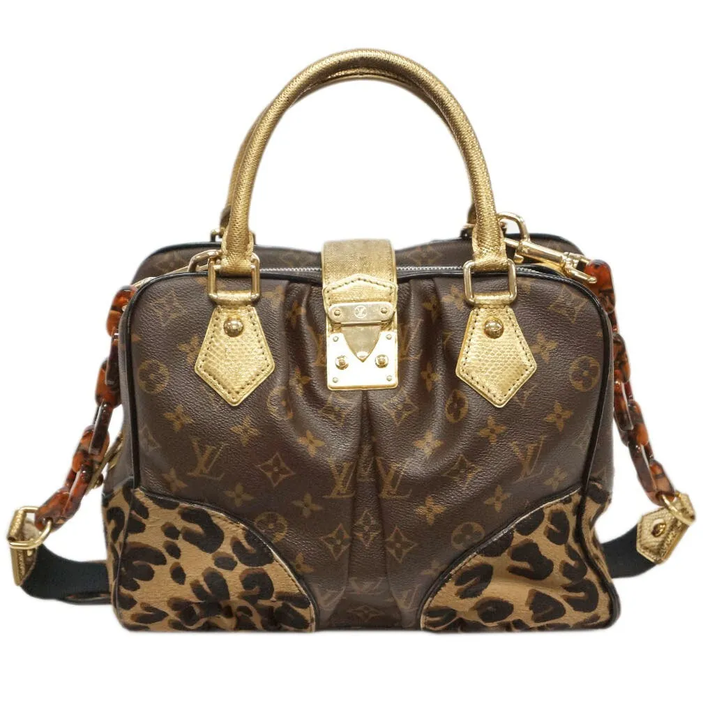 Louis-Vuitton-Monogram-Leopard-Adele-Hand-Bag-Gold-M95284 – dct