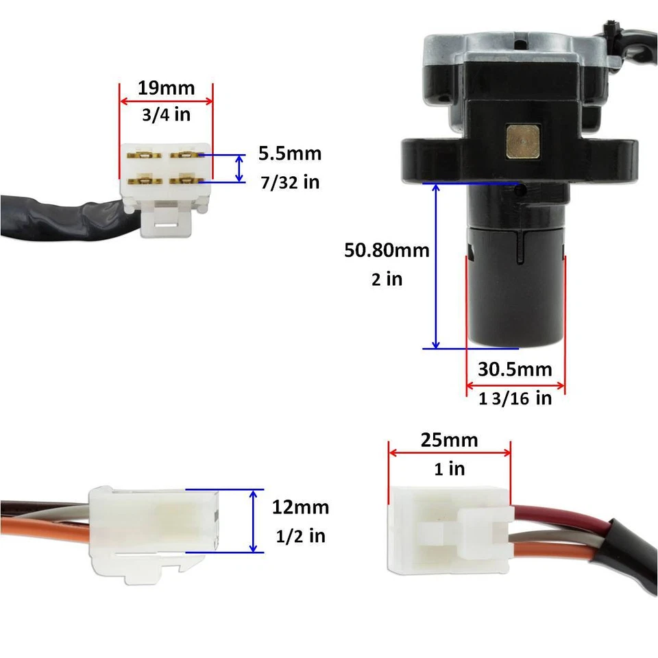 Interruptor para Suzuki 37100-26D03 Bandit Katana 600 750 Juego de cerradura de llave de encendido principal Foto 3 de 4