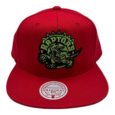 NWT Mitchell & Ness Toronto Raptors NBA Reverse Grinch Snapback Hat Cap Red