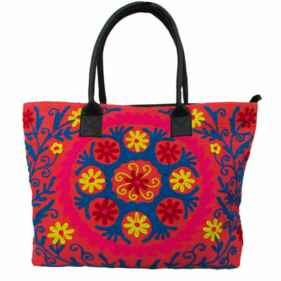 Suzani Cotton Embroidery Shoulder Bag Handmade Women Hand Bag large Tote Bag Art Suzani Cotton Embroidery Shoulder Bag Handmade Women Hand Bag large Tote Bag Art