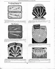 1950 Dealer Print Ad of Scissors Eversharp Empress Set, Kleencut Carded Display