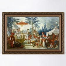 Framed Canvas Giclee Print Feast of the Chinese Emperor by Francois Boucher