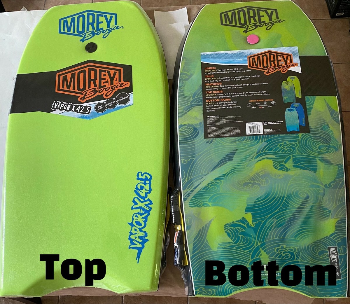 Morey Boogie Board Vapor X 42.5 New Green #92725 - 2020 WHAM