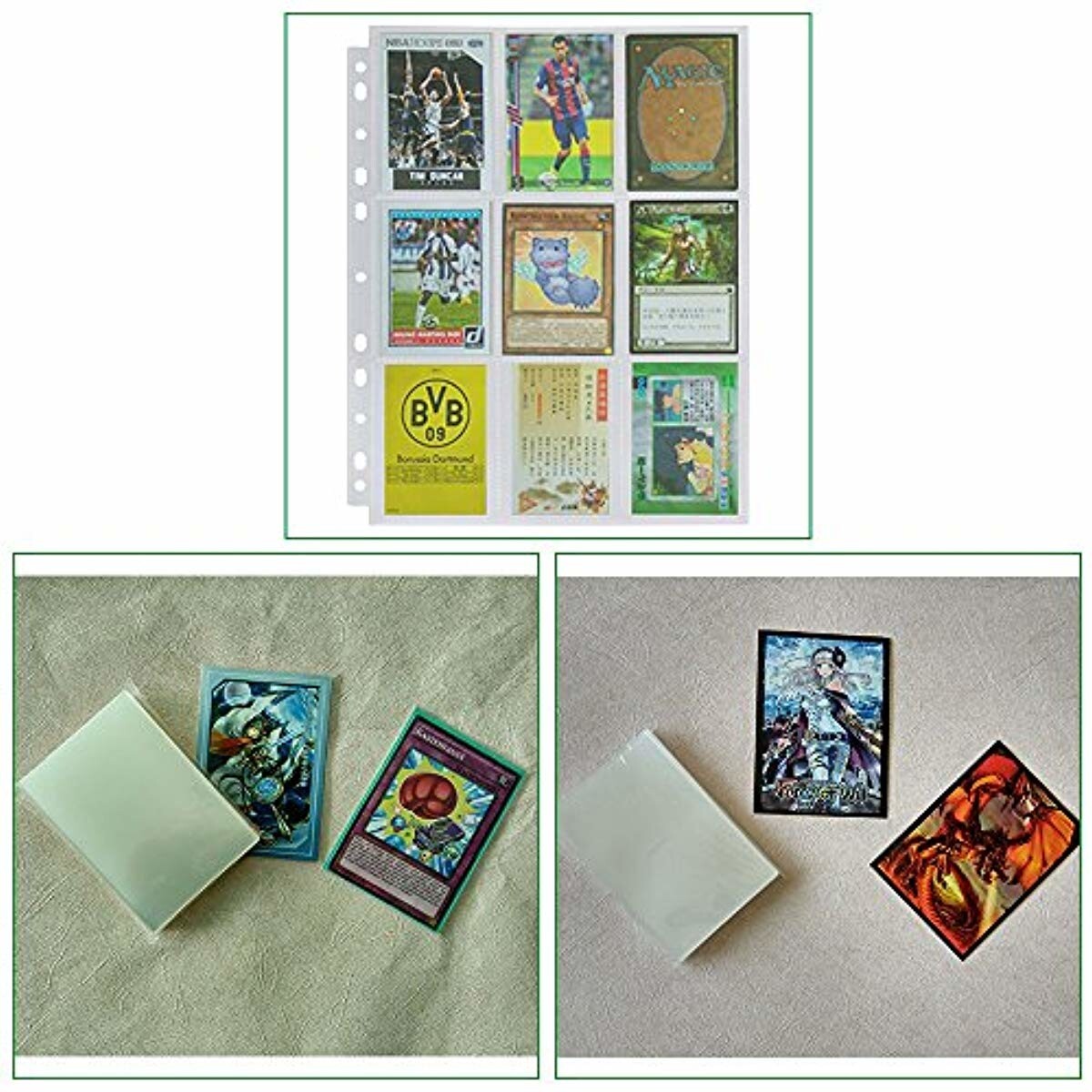 Trading Card Storage Sleeves 450 Pocket Binder Storing Album