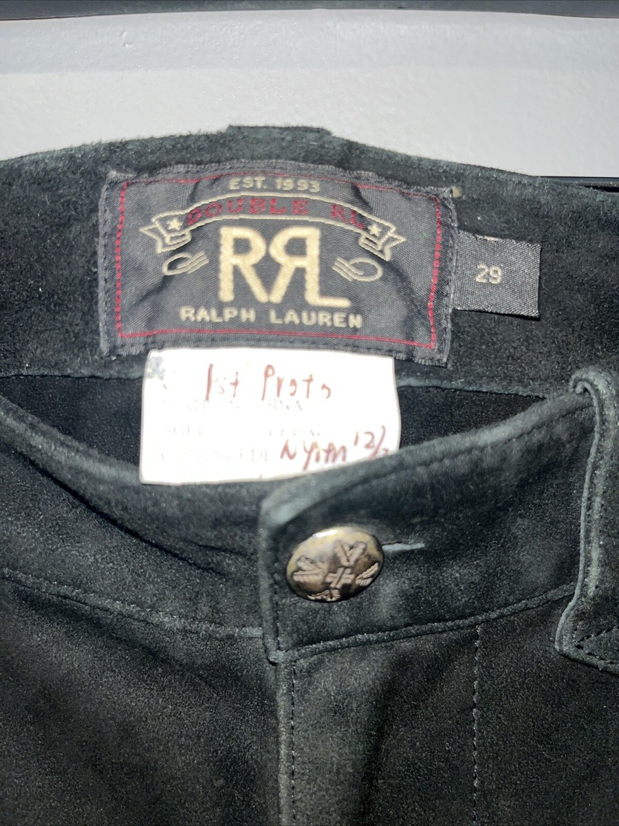 RRL Double RR Ralph Lauren 100% Calf Suede Fringe Pants 29 Sample