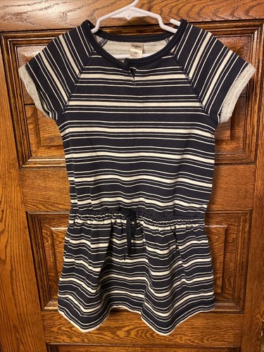 OSHKOSH Navy & Cream, French Terry, Cuffed Sleeves, Striped DRESS Size 6X NWOT - Picture 9 of 10