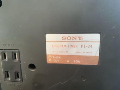 Sony PT-24 model Program Timer Audio clock Silver Analog Vintage