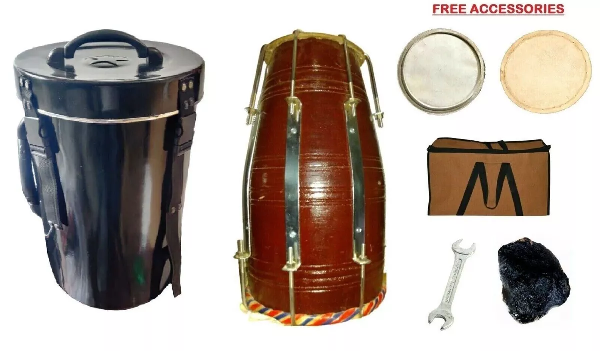 Professional Musical Instrument High Quality Wooden Bolt Dholak
