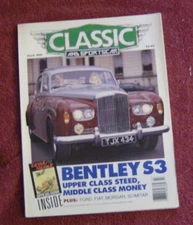 CLASSIC & SPORTS CAR MAGAZINE- BENTLEY S III (SILVER CLOUD) FORD 100E JAG F-TYPE