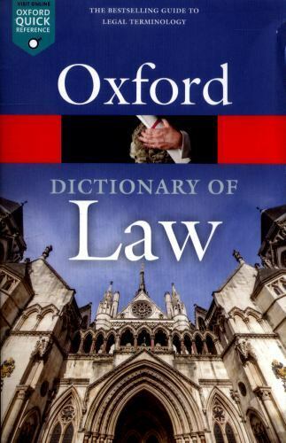 Oxford Quick Reference Ser. A Dictionary of Law by Jonathan Law (2018, Trade Paperback) for sale online eBay