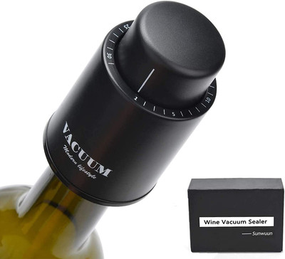 [2 Pack]Wine Bottle Stoppers,Real Vacuum Wine Stoppers,Reusable Wine Preserver,