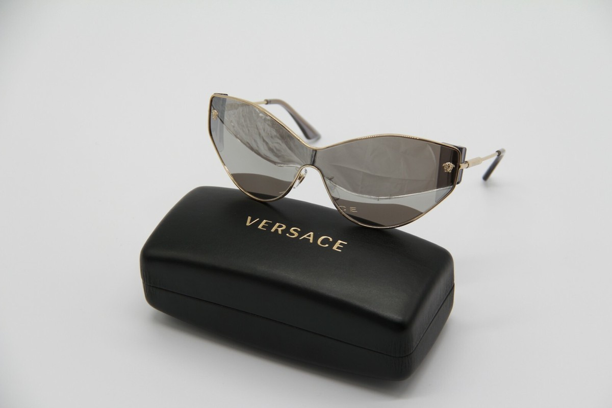 NEW VERSACE VE2239 1252/6G SILVER CAT EYE SUNGLASSES VERSACE VE 2239 Versace Women main image 4
