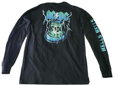 ACDC Hells Bells Licensed Mens Long Sleeve Graphic T Shirt Size M