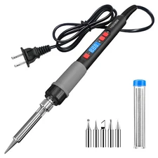90W Soldering Iron Kit Adjustable Temp Electronics Welding Solder Gun Tool 110V