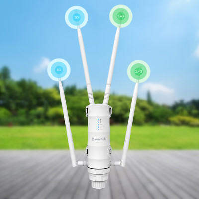 WiFi Extender Long Range Outdoor Wireless Dual Band WiFi Gigabit Repeater PoE