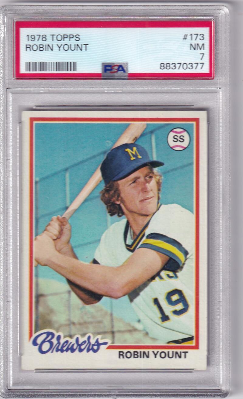 1978 Topps #173 Robin Yount Milwaukee Brewers PSA 7 NM UER #29959