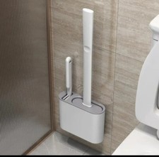 Bathroom Silicone Bristles Toilet Brush with Holder Creative Cleaning Brush Set