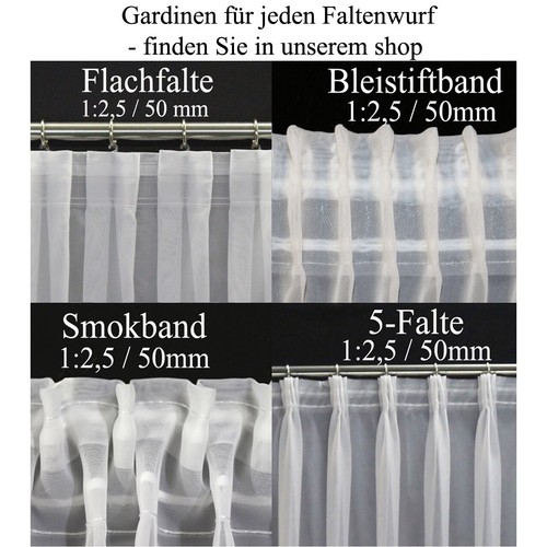 Hochwertige Gardine Fertiggardinen Voile Store Vorhang nach Maß NAGO - Bild 11 von 12