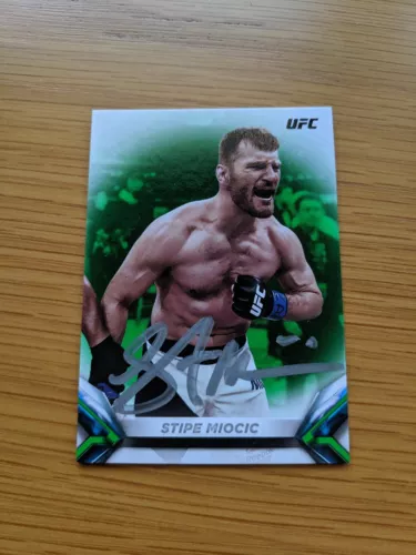 Stipe Miocic UFC 2018 Topps Knockout Green On Card Auto /199 RARE (ebay 1/1)