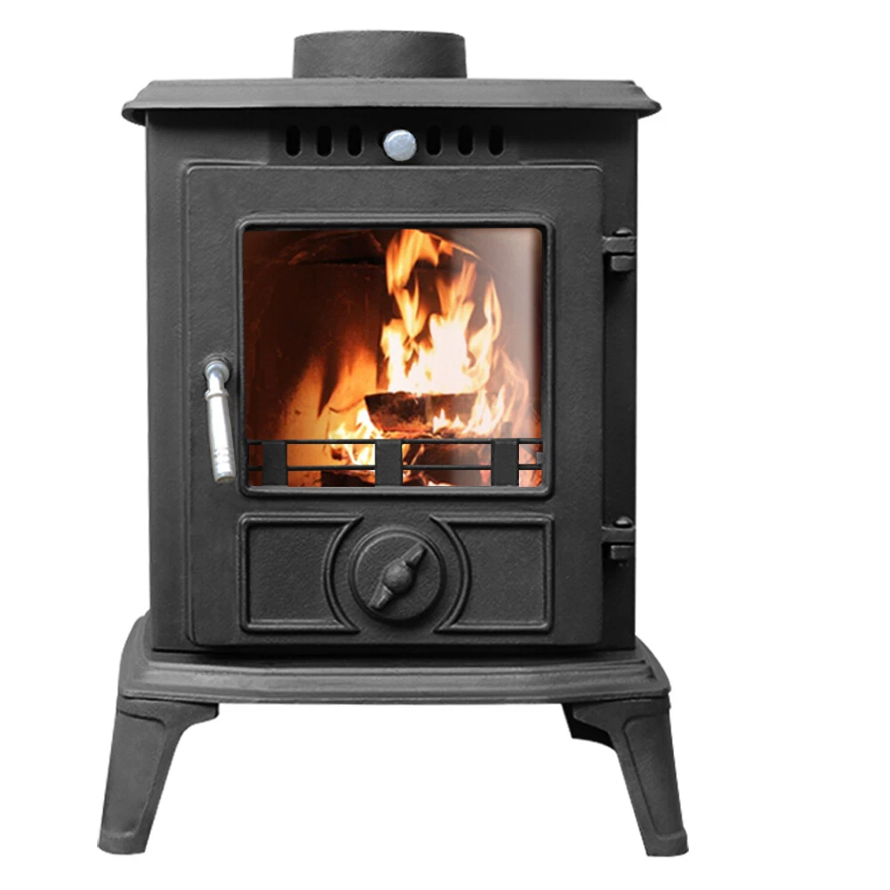 5KW Log Burner Fireplace Multifuel Wood Burning Stove Cast Iron Defra Eco  Design | eBay