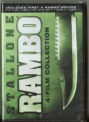 Rambo DVD 1, 2, 3, 4 Film Collection Movie Sylvestor Stallone Factory Sealed