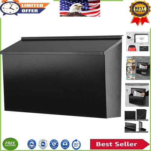 Rust-Proof Wall Mailbox with Easy Installation - Stylish Black Metal ...