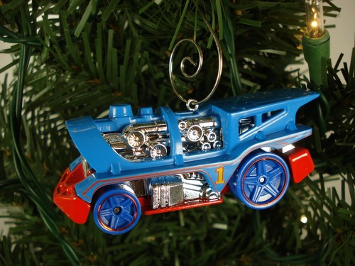 Custom Ornament made from a Hot Wheels 