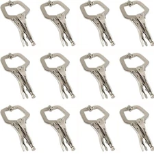 6-Inch Swivel Pad Locking C-Clamp Locking Pliers (12 Pack)