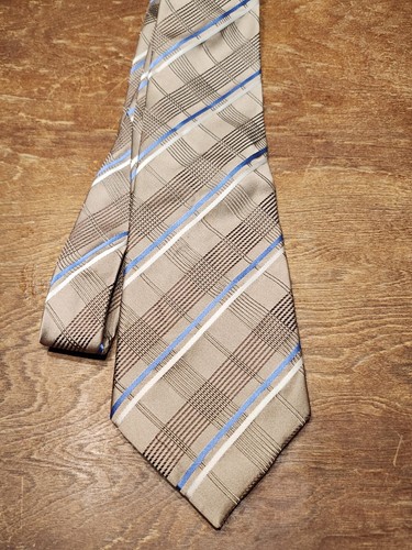 DONALD J TRUMP Signature Collection Tie Original Gold Bar Diamond Silk Crest - Picture 4 of 4
