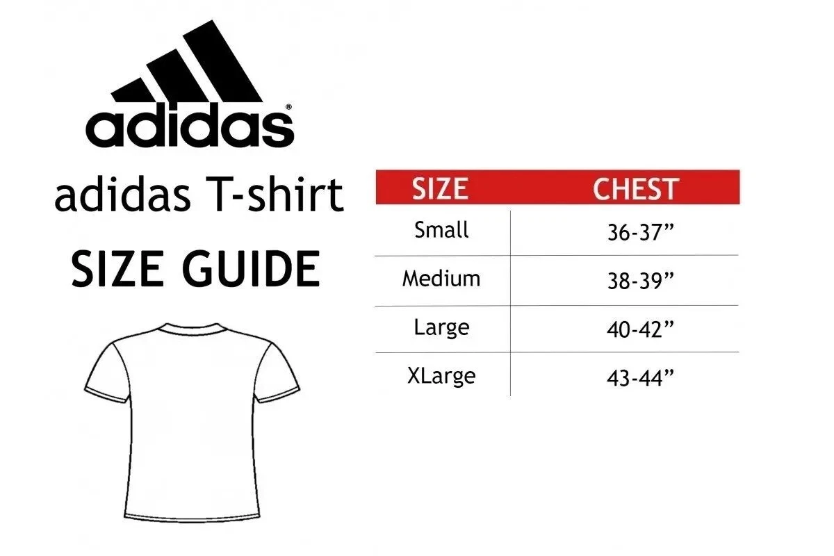 Adidas shirt size chart clearance