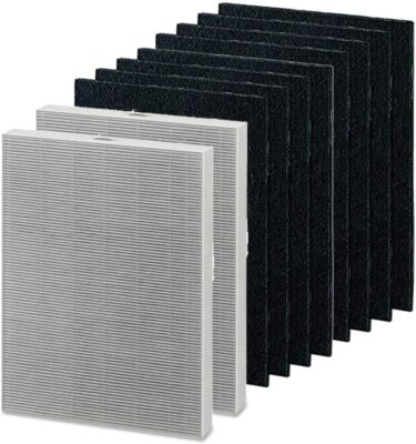 2 HEPA + 8 Carbon Pre-Filters for Fellowes AeraMax 190/200/DB55/DX55 9287101