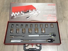 Urrea Tools 19pc 1/2 dr Socket & Ratchet Set 3/8 to 1-1/4" w/Box Mexico #54122