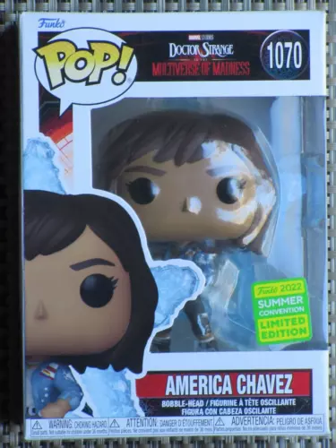 Figura de acción Funko POP America Chávez vinilo bobble-head #1070 exclusivo de Marvel