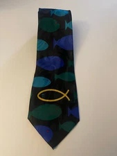 Steven Harris Men's Ties Religion, Fish symbol, Jesus, God, Christian