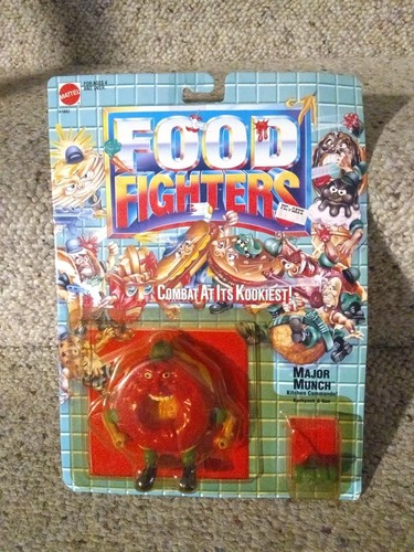 Rare 1988 Mattel Food Fighters Major Munch Cherry Glaze Variant New Old Stock VG