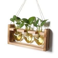 Heart-Shaped Colored Glass Vase Propagation Station for Home Garden Decor