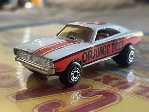1971 Vintage Matchbox Dodge Charger Orange Peel Mopar Muscle Car Dragster