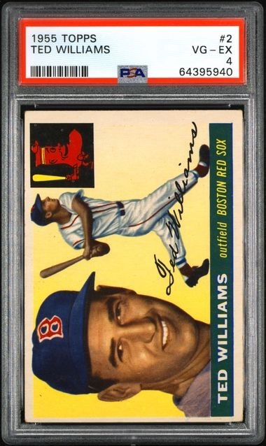 1955 Topps #2 Ted Williams PSA 4 VG-EX