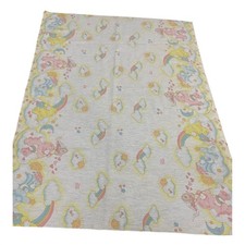Vtg Care Bears Receiving Blanket Rainbow Clouds Flannel Beacon WPL 1675 USA Made