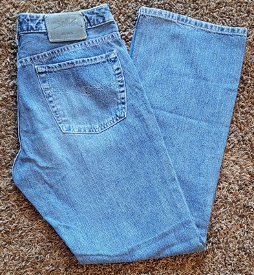 Vtg Silver Jeans Womens Size 31 Button Fly Distressed Denim Medium Light 
