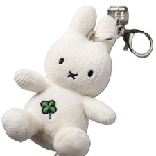 BON TON TOYS Plush doll Keychain Miffy FL Clover 10cm OFF WHITE Japan NEW