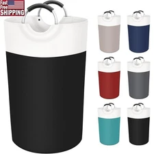 Large Capacity Laundry Basket Waterproof Storage Hamper W/ Soft Handle New