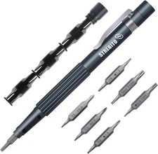 STREBITO 13-in-1 Multi-Bit Screwdriver, Precision Screwdriver Type B, Grey 