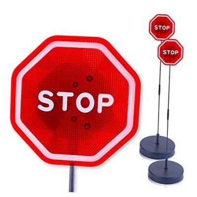 LED Stop Sign Garage Parking Assistant System - Black & Red - 2 Pack