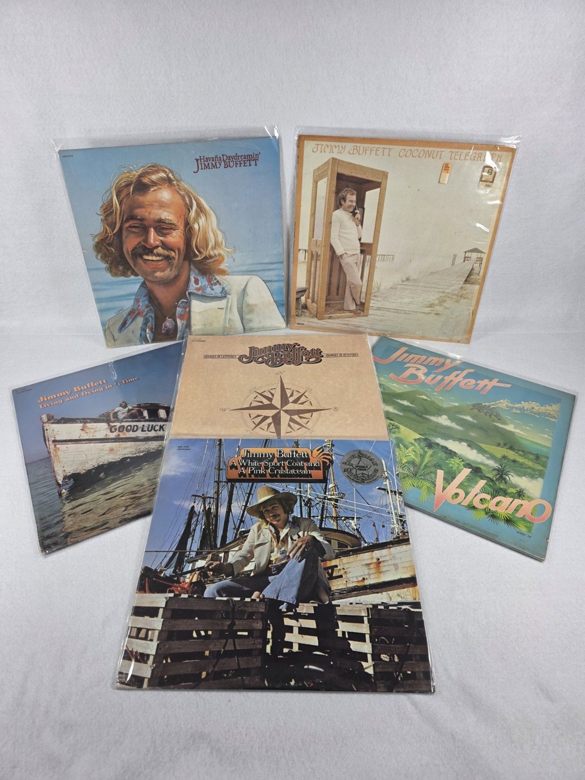 6X Jimmy Buffet Vinyl Record Lot Of 6 Mostly 1st Pressings & In EXCELLENT Shape