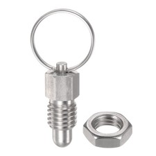 Spring Plunger M12*1.75 0.51" Thread Length Pin Dia.8mm Pull Ring Round Head