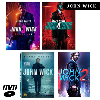 DVD John Wick Keanu Reeves Complete Collection Movies Series Chapter 1/2/3/4