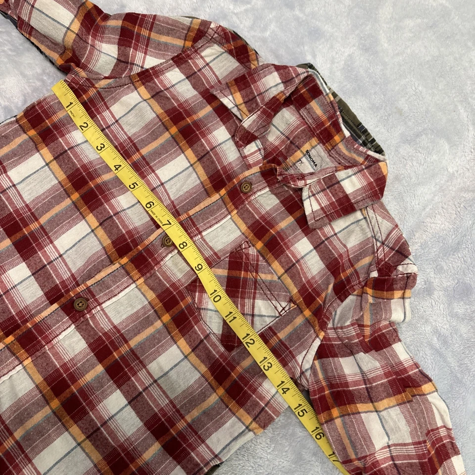 Lot Of 2 Sonoma Long Sleeve Plaid Button Up Shirts Boys Size 7 - Image 3 of 4