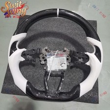 Real Carbon Fiber Steering Wheel For Honda Accord 10th 2018-2022 White..