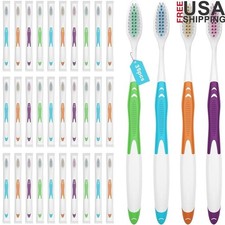 35 Pack Disposable Toothbrushes Ergonomic Han...